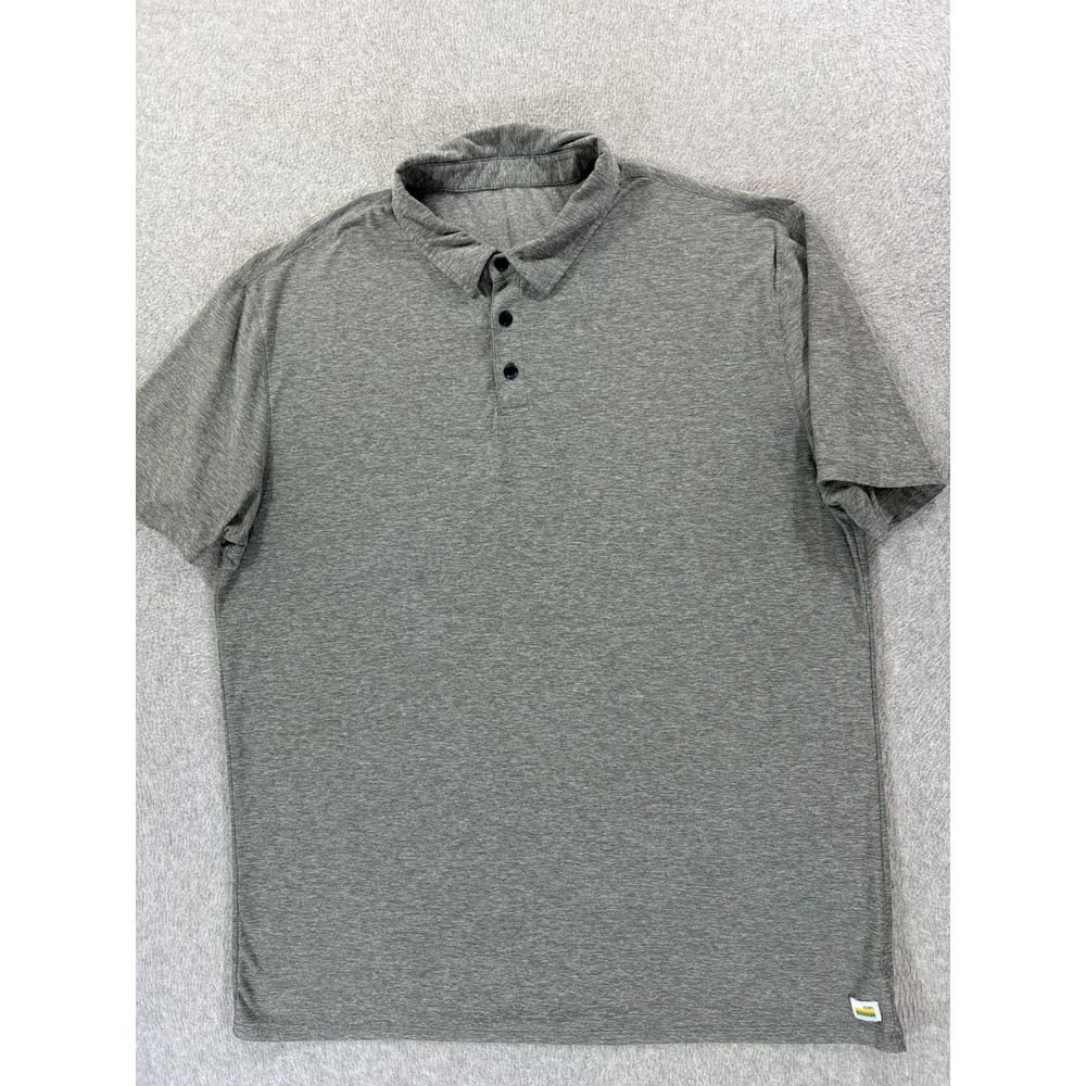 Vuori Performance Short Sleeve Polo Shirt (Men's XL) Gray
